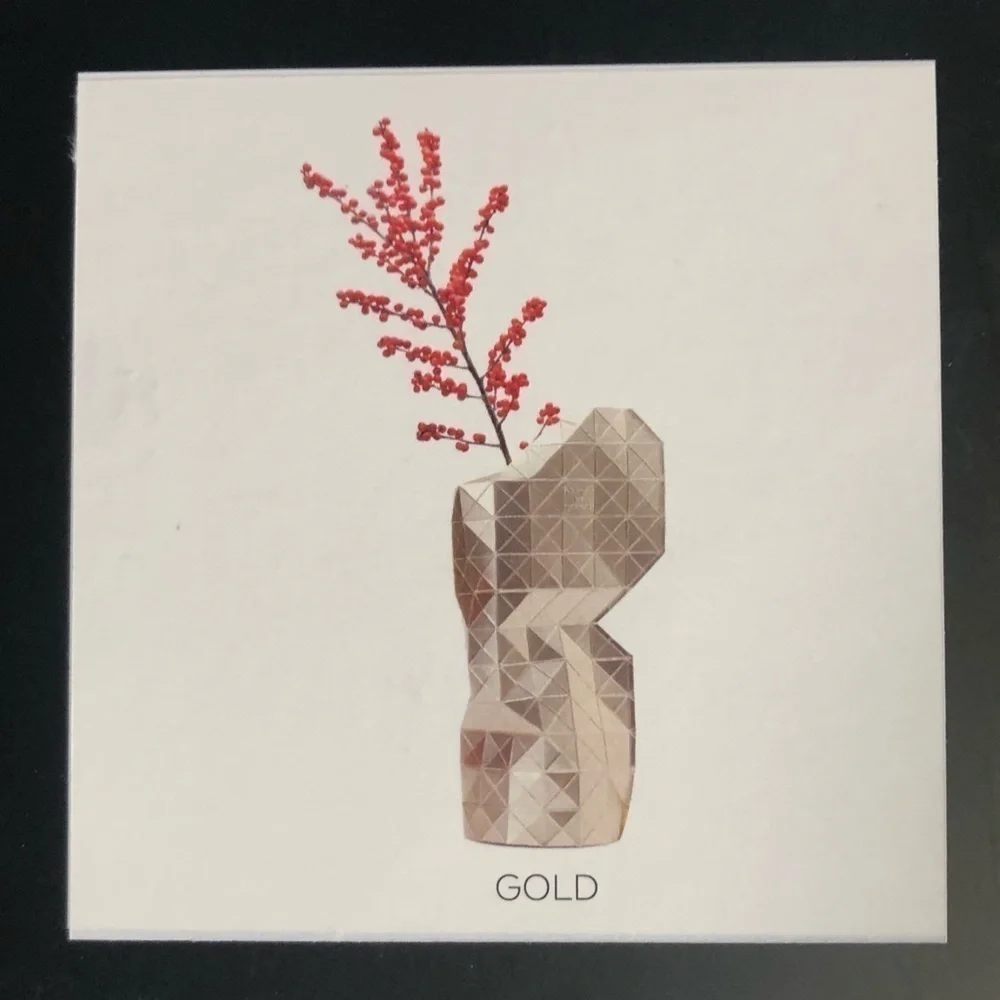 Tiny Miracles Paper Vase Cover~NWT Gold